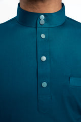 Patawali Modern Fit Baju Melayu Cekak Musang - Deep Teal