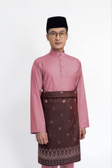 Patawali Modern Fit Baju Melayu Cekak Musang - Pink Belacan