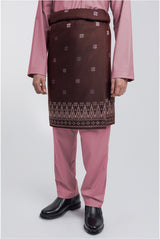 Patawali Modern Fit Baju Melayu Cekak Musang - Pink Belacan