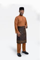 Patawali Modern Fit Baju Melayu Cekak Musang - Apricot
