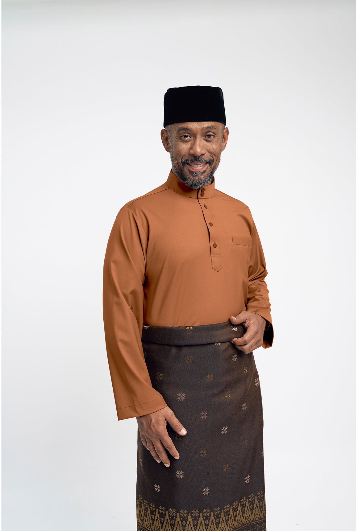 Patawali Modern Fit Baju Melayu Cekak Musang - Apricot