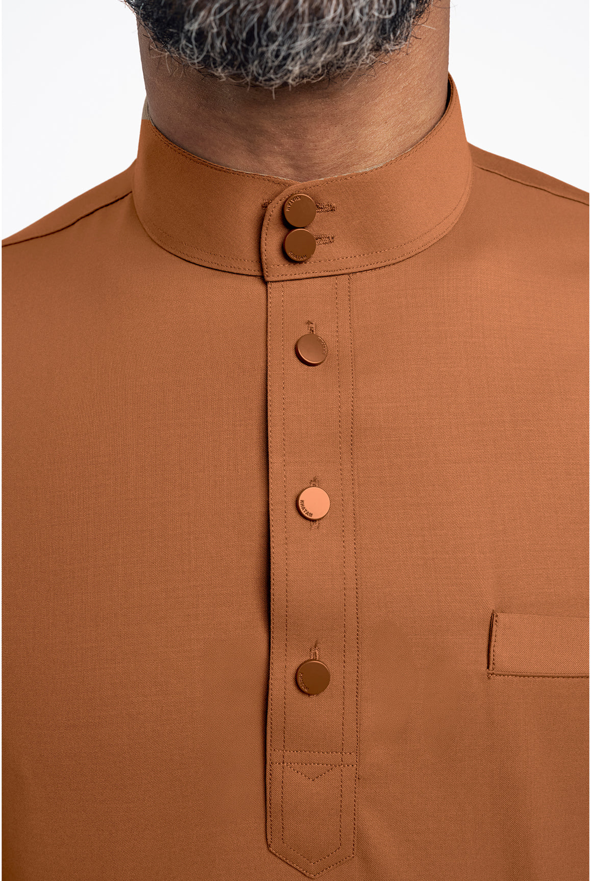 Patawali Modern Fit Baju Melayu Cekak Musang - Apricot