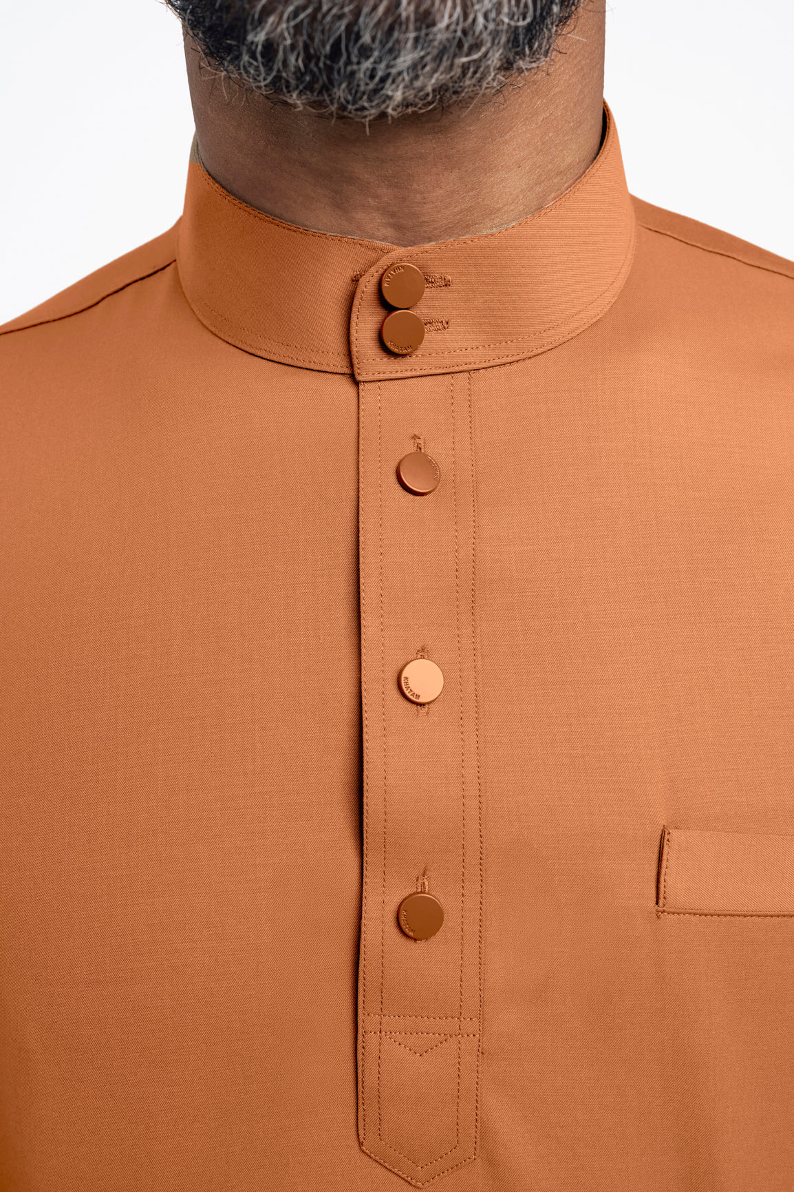 Patawali Modern Fit Baju Melayu Cekak Musang - Apricot