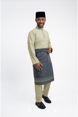 Patawali Modern Fit Baju Melayu Cekak Musang - Light Khaki