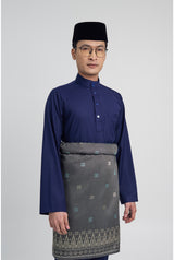 Patawali Modern Fit Baju Melayu Cekak Musang - Dark Navy