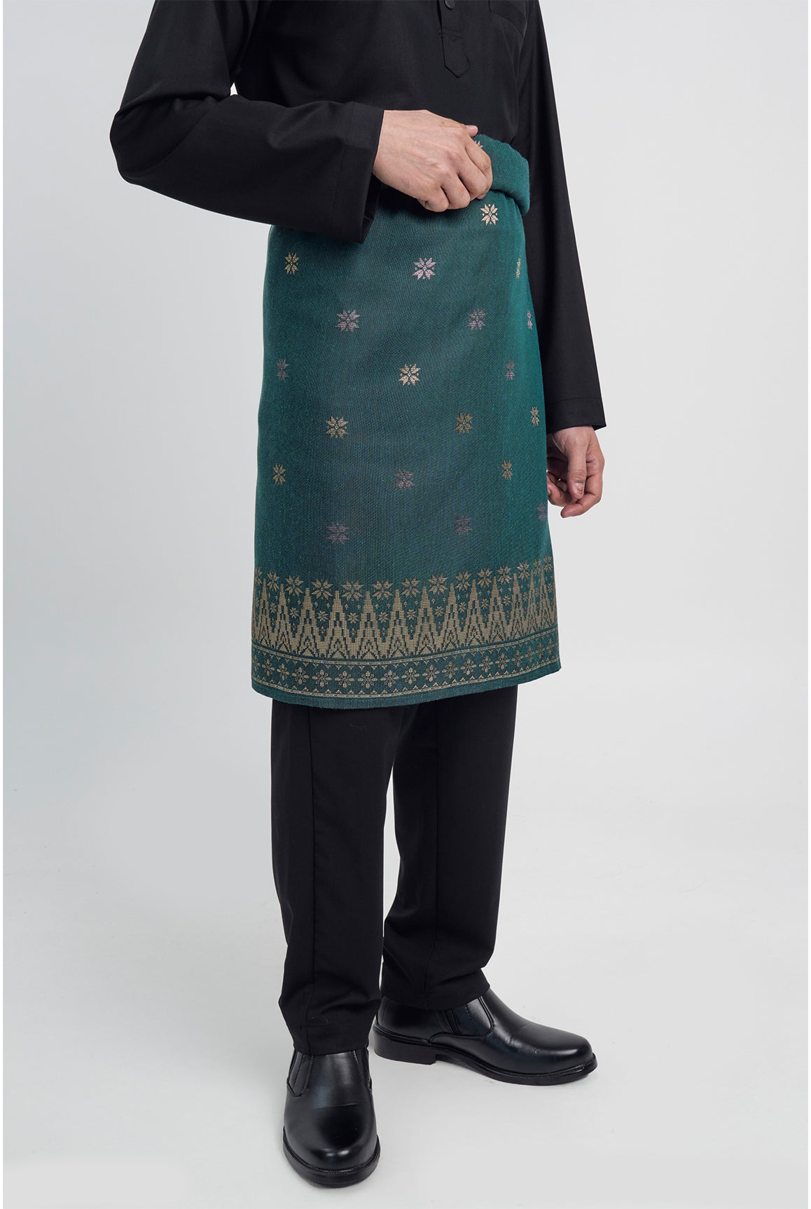 Patawali Modern Fit Baju Melayu Cekak Musang - Opal Black