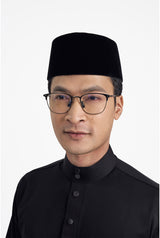Patawali Modern Fit Baju Melayu Cekak Musang - Opal Black