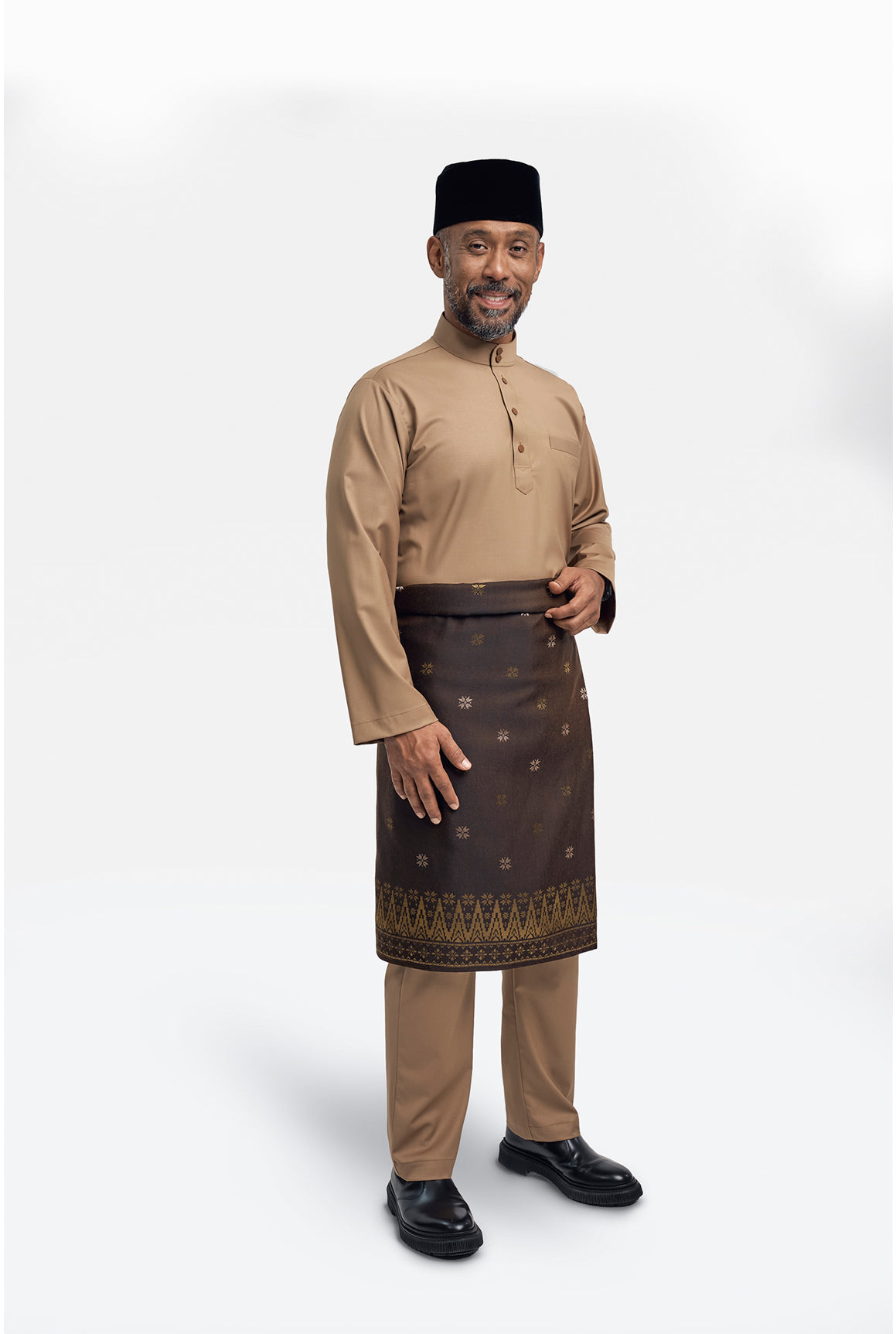 Patawali Modern Fit Baju Melayu Cekak Musang - Hazel Brown