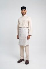 Patawali Modern Fit Baju Melayu Cekak Musang - Ecru Beige