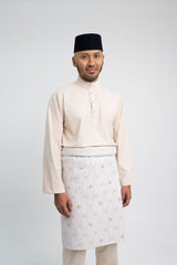 Patawali Modern Fit Baju Melayu Cekak Musang - Ecru Beige