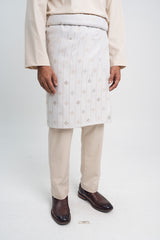 Patawali Modern Fit Baju Melayu Cekak Musang - Ecru Beige