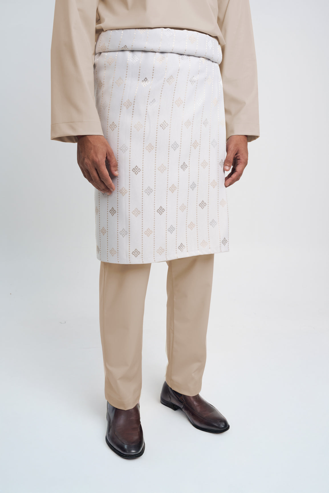Patawali Modern Fit Baju Melayu Cekak Musang - Beige