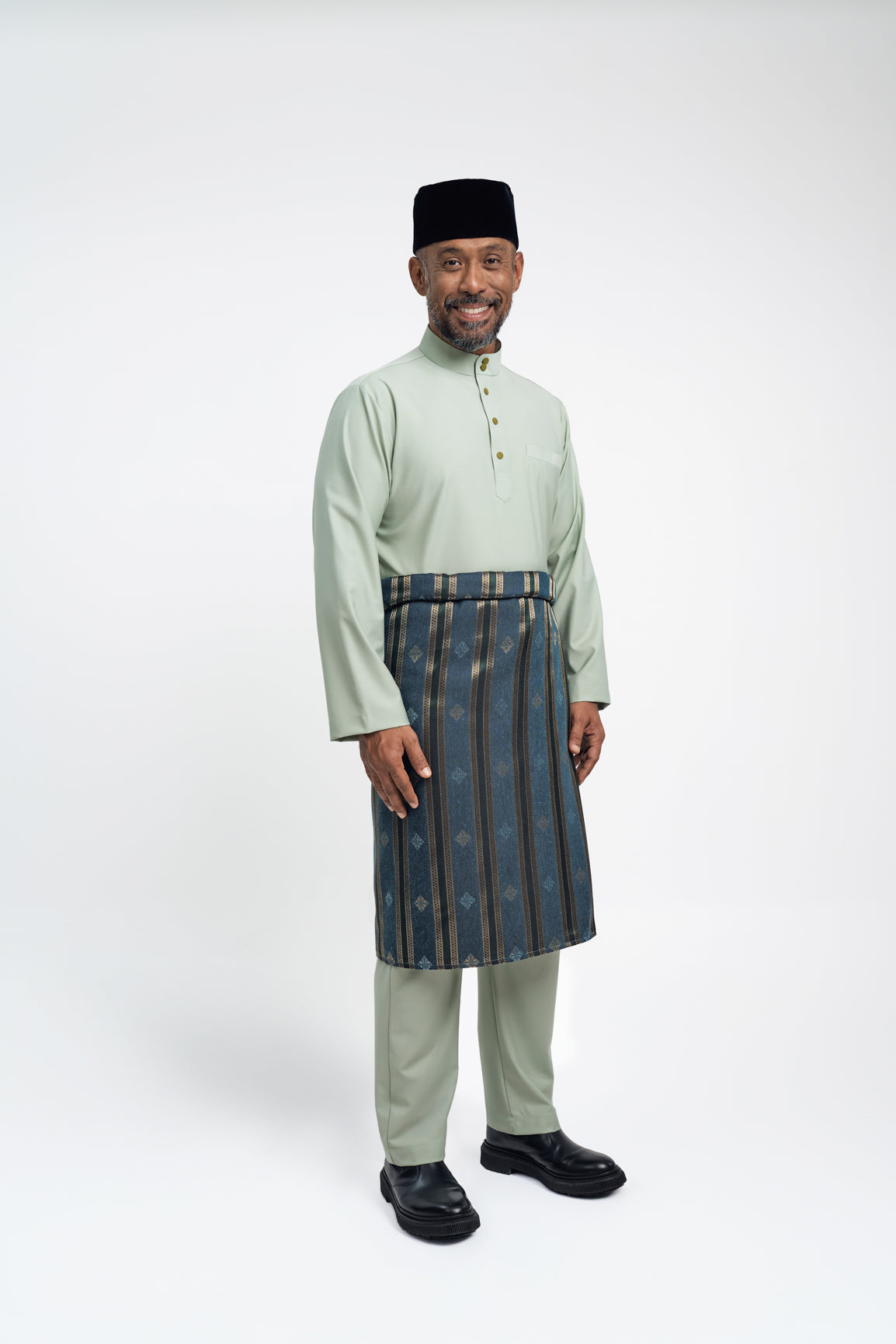 Patawali Modern Fit Baju Melayu Cekak Musang - Mint Green
