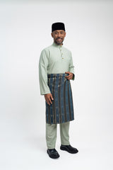 Patawali Modern Fit Baju Melayu Cekak Musang - Mint Green