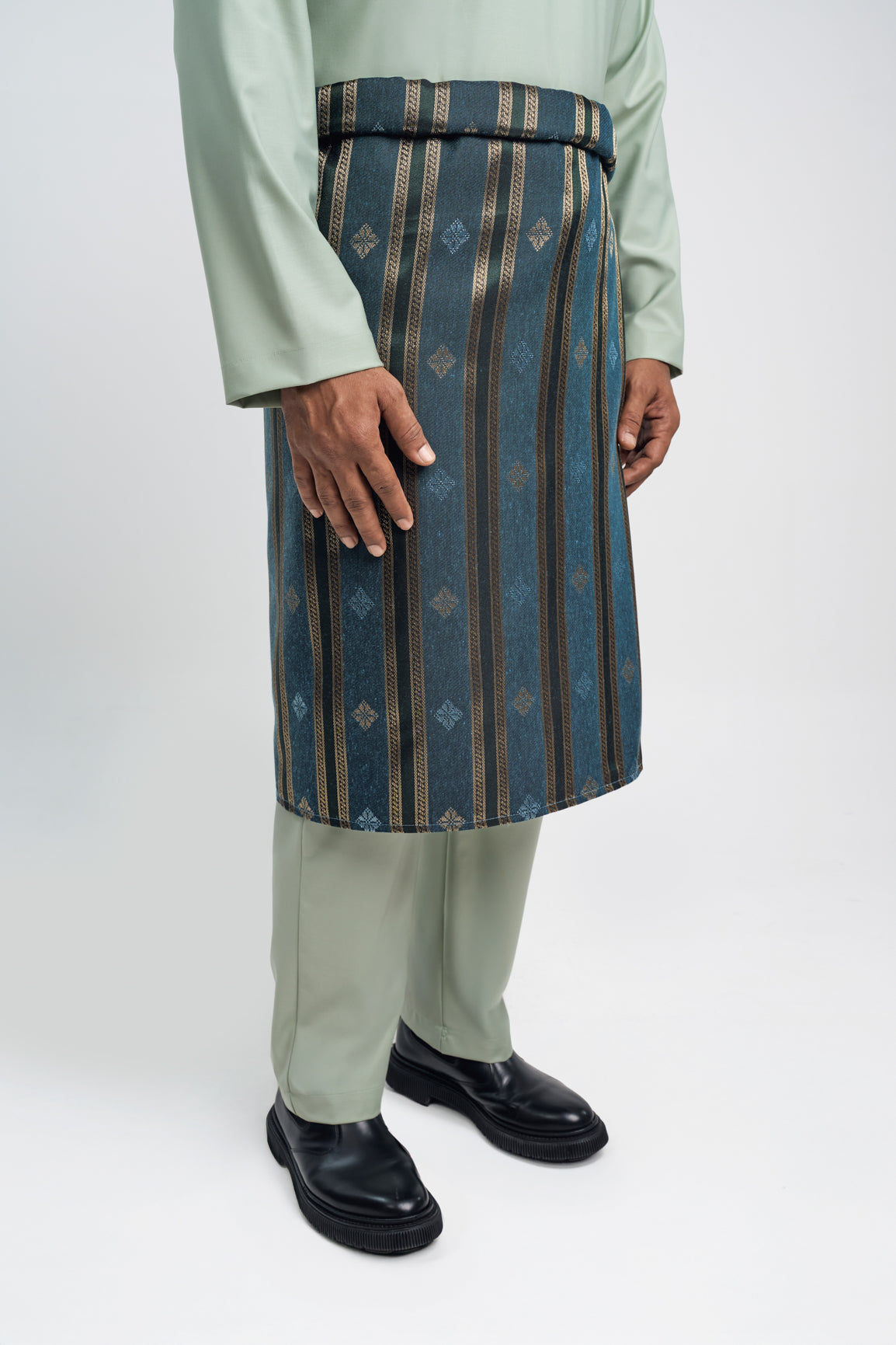 Patawali Modern Fit Baju Melayu Cekak Musang - Mint Green