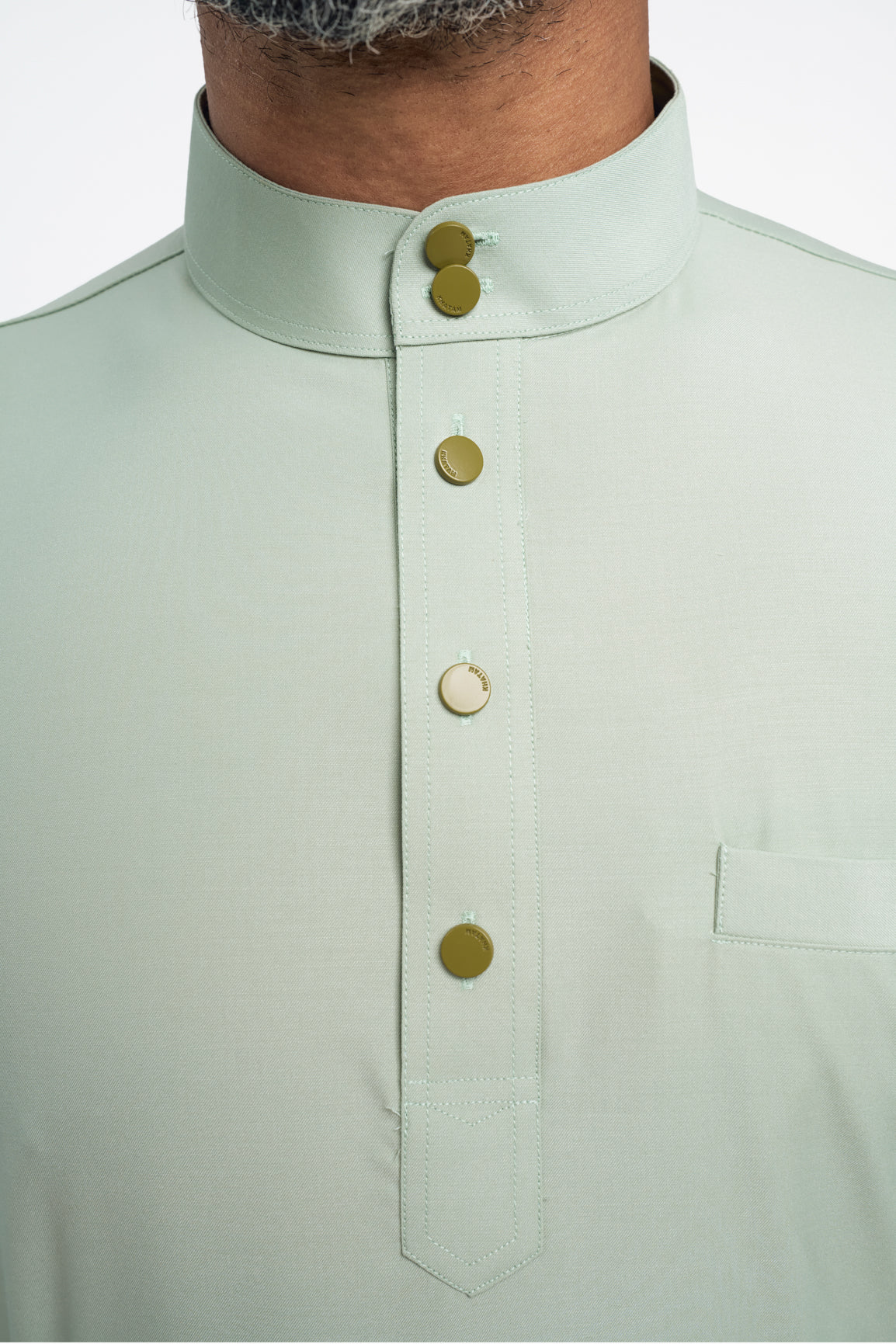 Patawali Modern Fit Baju Melayu Cekak Musang - Mint Green