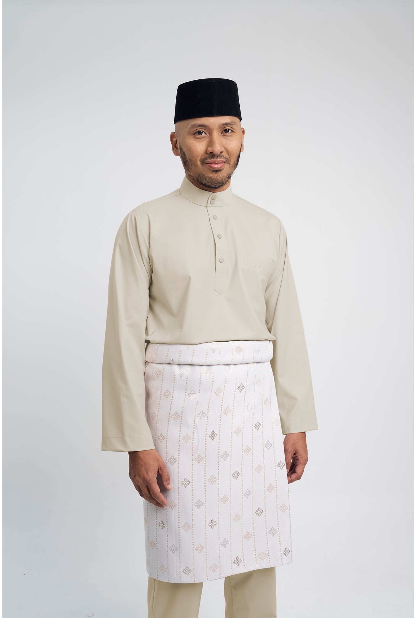 Patawali Modern Fit Baju Melayu Cekak Musang - Beige