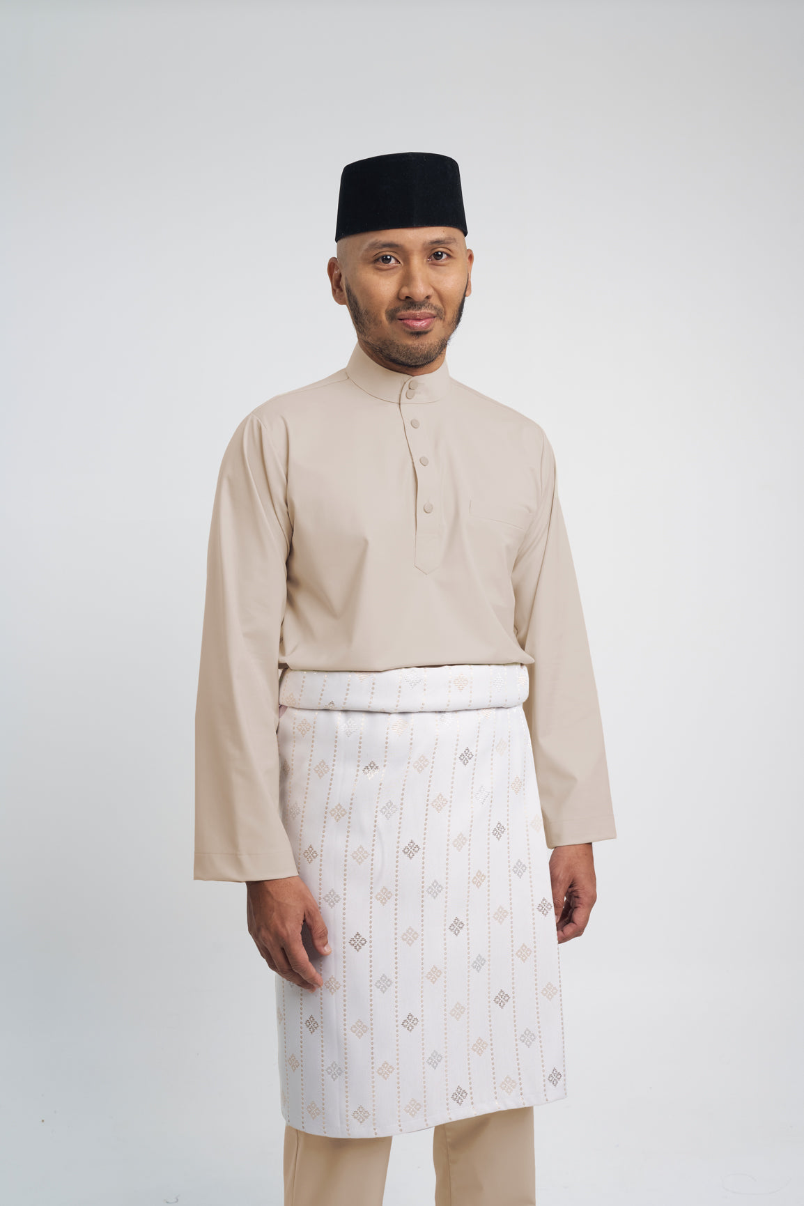 Patawali Modern Fit Baju Melayu Cekak Musang - Beige