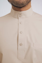 Patawali Modern Fit Baju Melayu Cekak Musang - Beige