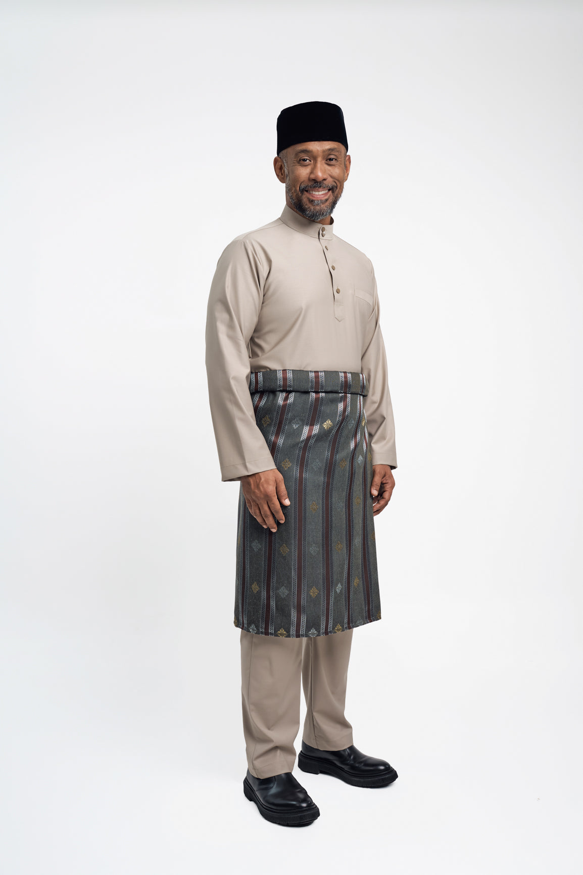 Patawali Modern Fit Baju Melayu Cekak Musang - Light Olive