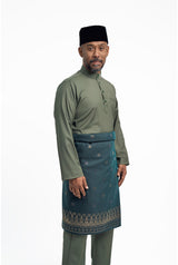 Patawali Modern Fit Baju Melayu Cekak Musang - Pickle Green