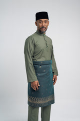 Patawali Modern Fit Baju Melayu Cekak Musang - Pickle Green