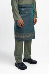 Patawali Modern Fit Baju Melayu Cekak Musang - Pickle Green