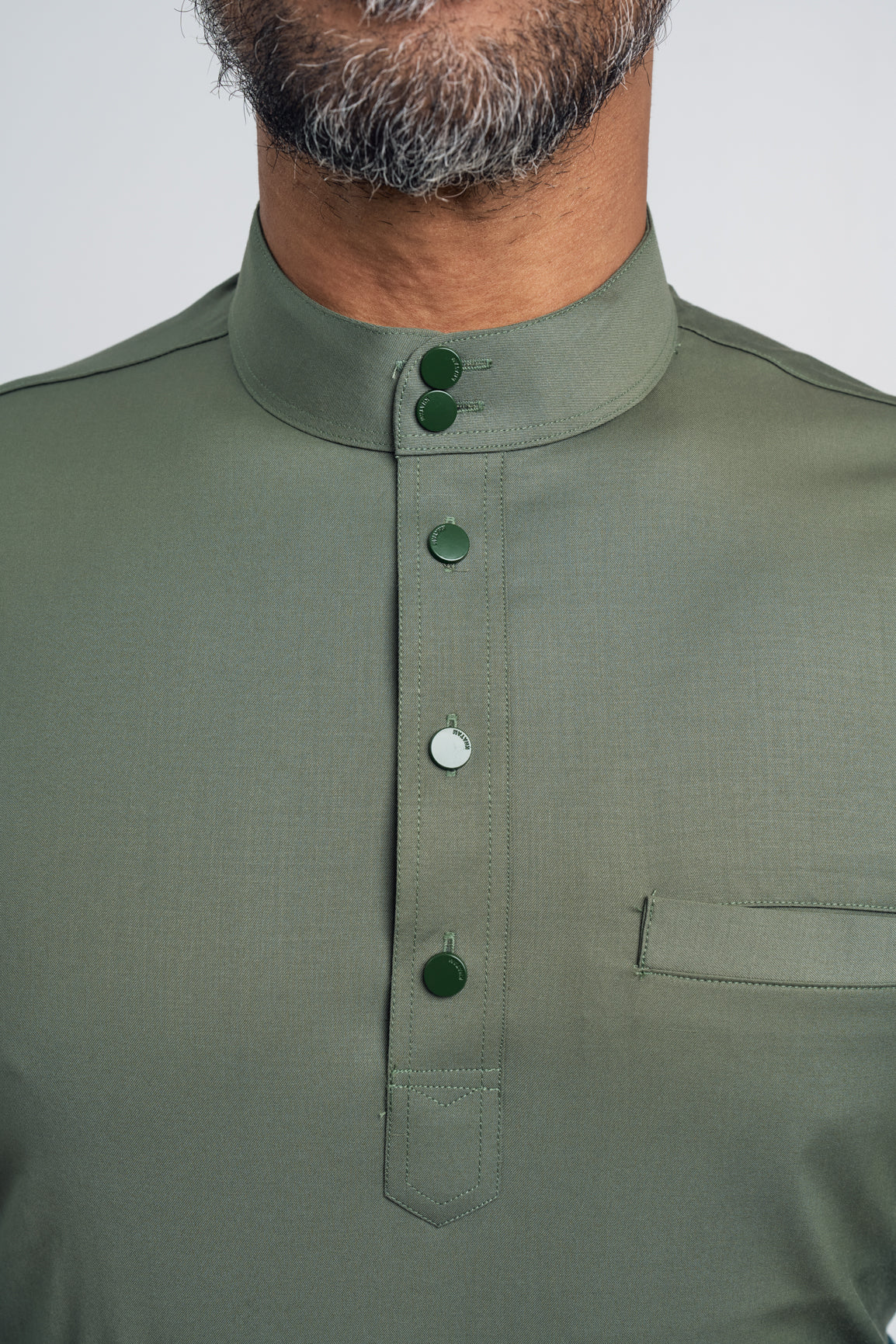 Patawali Modern Fit Baju Melayu Cekak Musang - Pickle Green