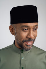 Patawali Modern Fit Baju Melayu Cekak Musang - Pickle Green