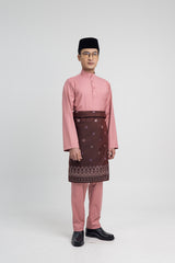 Patawali Modern Fit Baju Melayu Cekak Musang - Dusty Pink