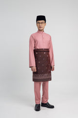 Patawali Modern Fit Baju Melayu Cekak Musang - Dusty Pink