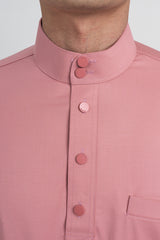 Patawali Modern Fit Baju Melayu Cekak Musang - Dusty Pink
