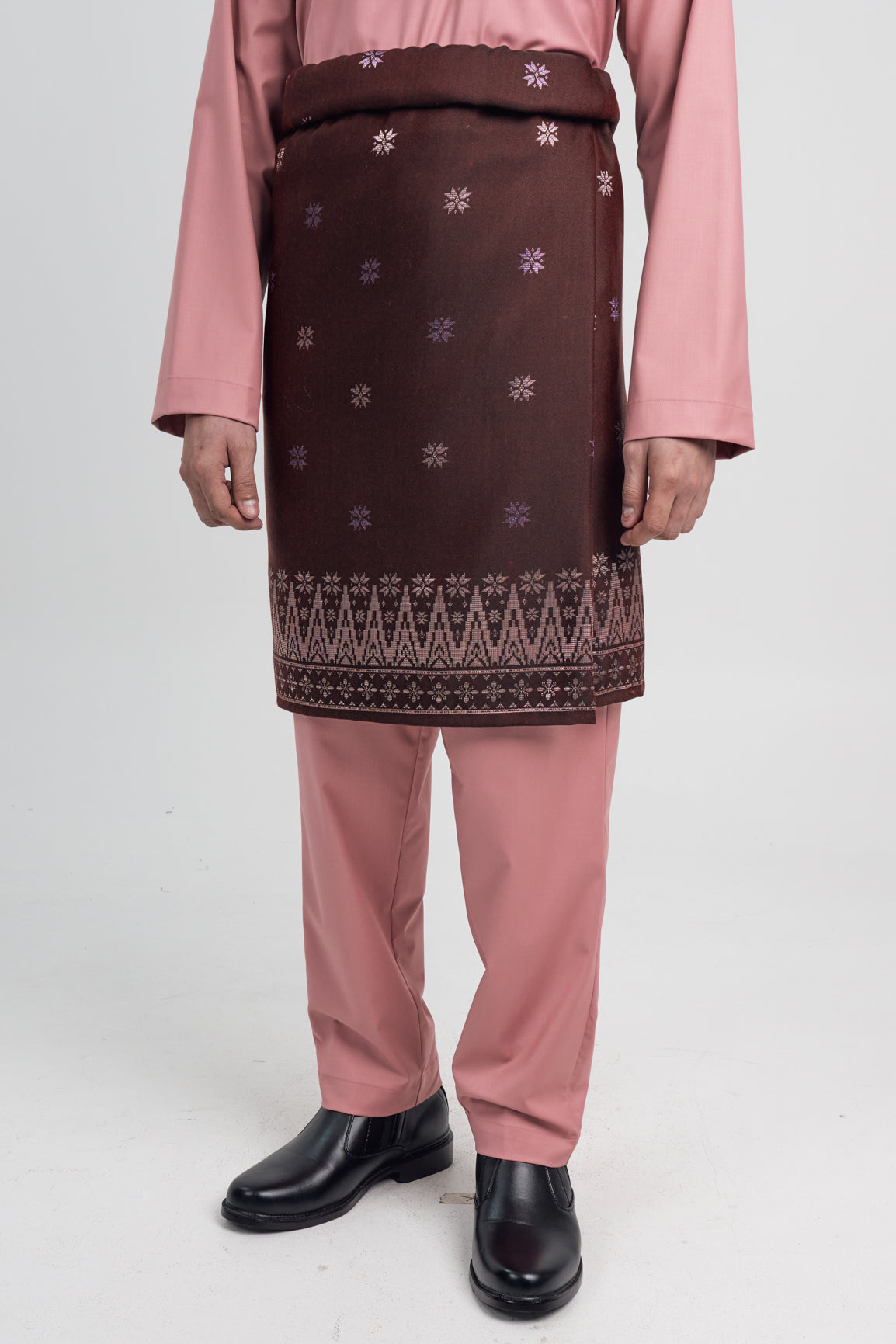 Patawali Modern Fit Baju Melayu Cekak Musang - Dusty Pink