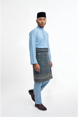 Patawali Modern Fit Baju Melayu Cekak Musang - Light Blue
