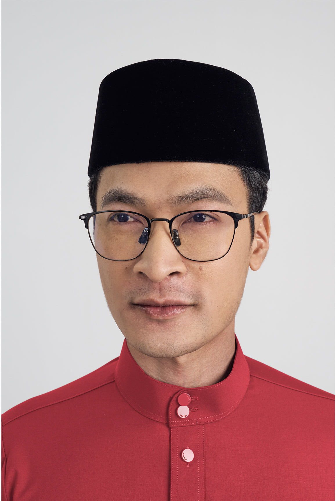 Patawali Modern Fit Baju Melayu Cekak Musang - Rose Red