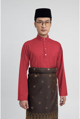 Patawali Modern Fit Baju Melayu Cekak Musang - Rose Red