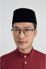 Patawali Modern Fit Baju Melayu Cekak Musang - Mahogany Red