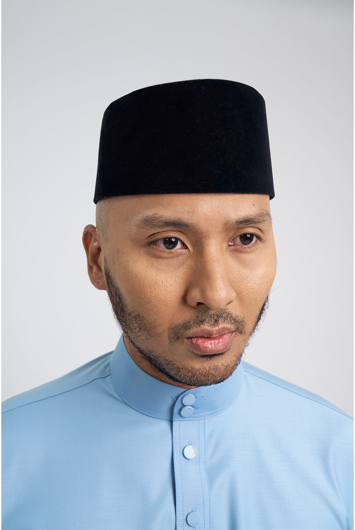 Patawali Modern Fit Baju Melayu Cekak Musang - Light Blue