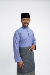 Patawali Modern Fit Baju Melayu Cekak Musang - Stone Blue