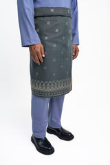 Patawali Modern Fit Baju Melayu Cekak Musang - Stone Blue