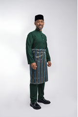 Patawali Modern Fit Baju Melayu Cekak Musang - Emerald Green
