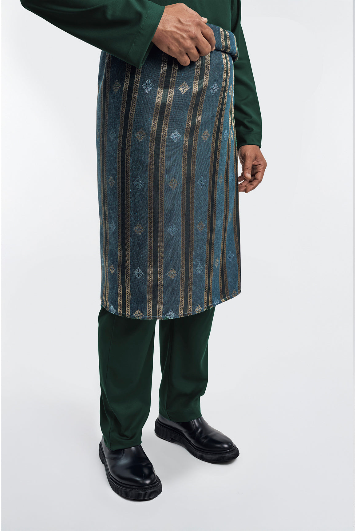 Patawali Modern Fit Baju Melayu Cekak Musang - Emerald Green