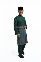 Patawali Modern Fit Baju Melayu Cekak Musang - Emerald Green