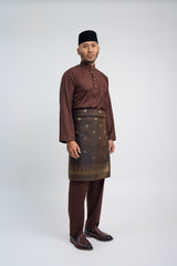 Patawali Modern Fit Baju Melayu Cekak Musang - Dark Brown