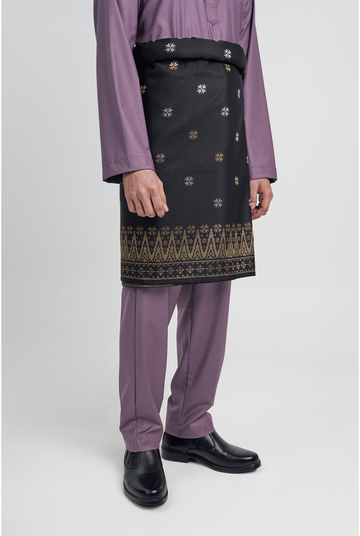 Patawali Modern Fit Baju Melayu Cekak Musang - Dusty Lilac