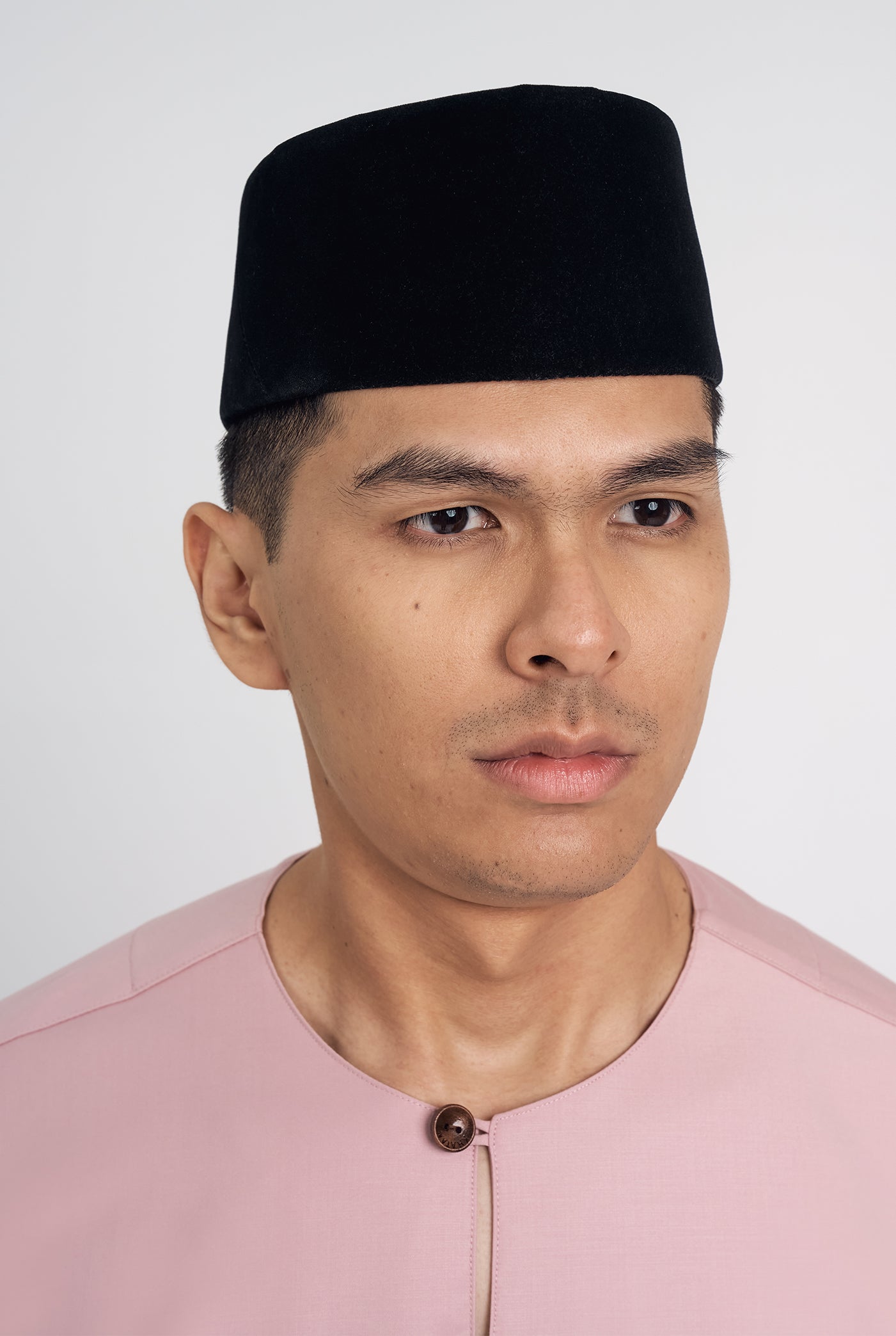 Patawali Classic Fit Baju Melayu Teluk Belanga - Soft Pink