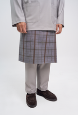 Patawali Classic Fit Baju Melayu Teluk Belanga - Ash Grey