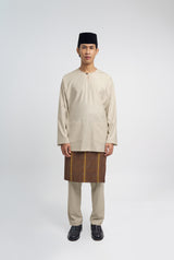 Patawali Classic Fit Baju Melayu Teluk Belanga - Beige