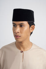 Patawali Classic Fit Baju Melayu Teluk Belanga - Beige