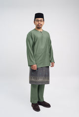 Patawali Classic Fit Baju Melayu Teluk Belanga - Grass Green
